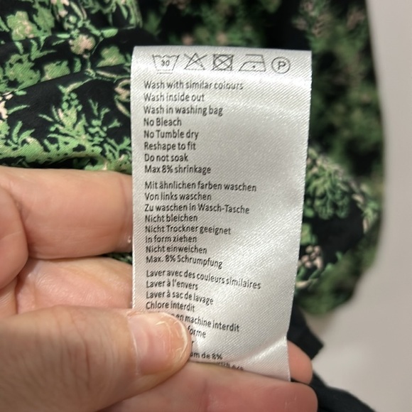 Sofie Schnoor Floral Balloon Sleeve Blouse Green/Navy - Picture 6 of 13